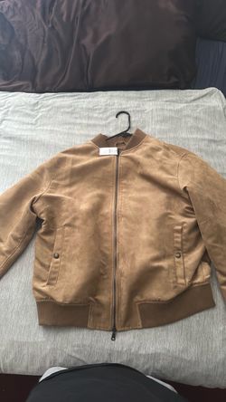 Vegan suede bomber jacket
