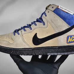 2014 Nike Dunk SB High Premium Acapulco Gold AG WEED 420 ACG Safari Mens Size 9