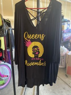 Plus Sized Birthday Shirt For November