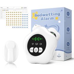 Bed Wetting Alarm for Boys and Girls, Compact & Comfortable Wireless Sensor, USB-C Rechargeable Bedwetting Alarm with 3 Working Modes, White