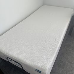 Bed Base And Twin XL Gel Memory Foam Mattress