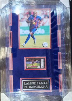 Barca's Lamine Yamal Custom-Framed Graded Card Display Piece