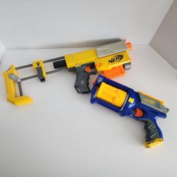 Nerf N-Strike Maverick Rev-6 & NERF RECON CS-6 N-Strike Blaster Dart Gun with Shoulder Stock