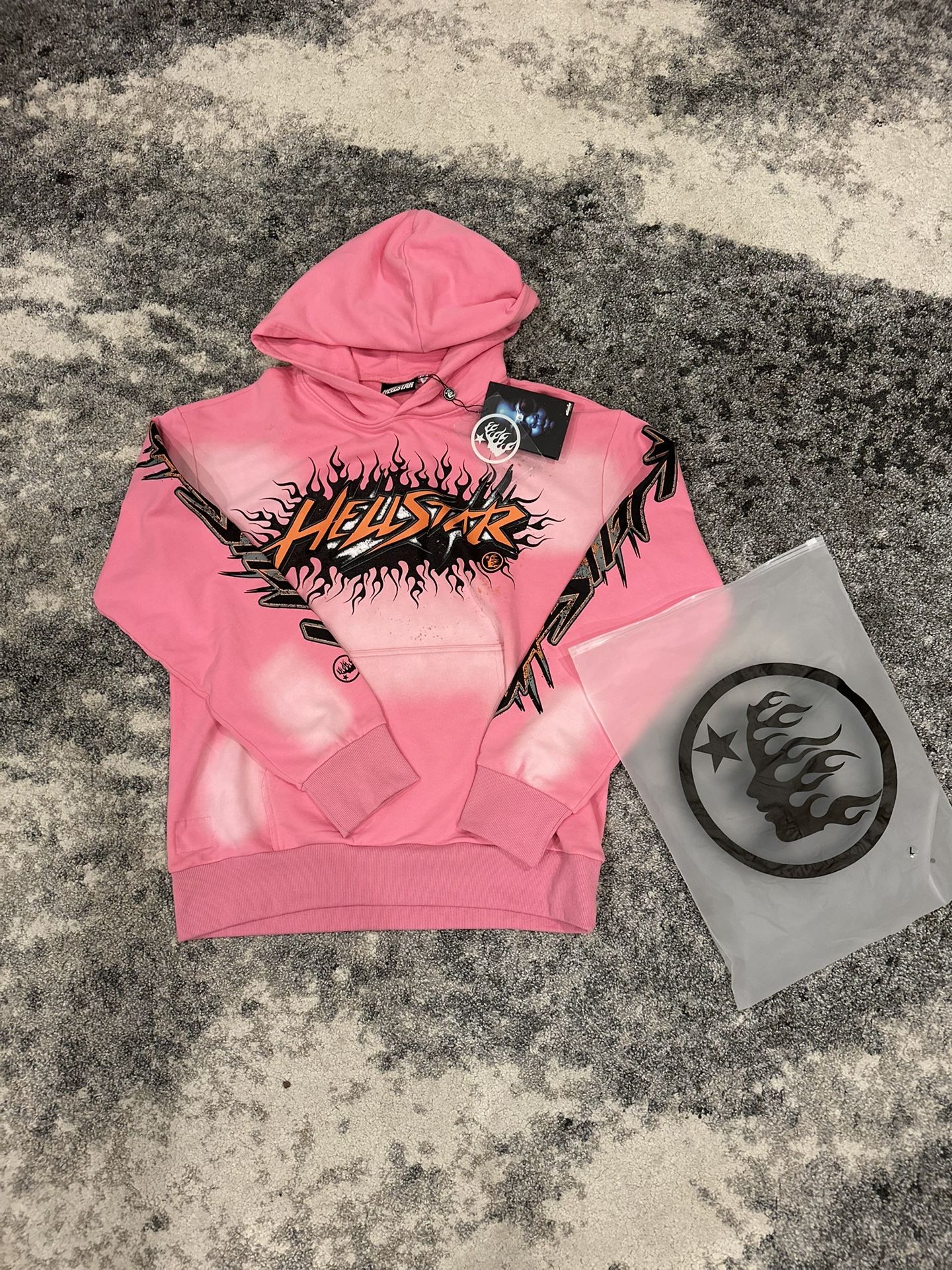 Pink Hellstar Future Flame Hoodie