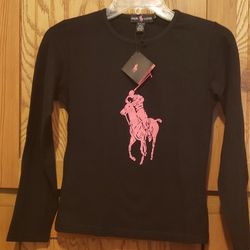 Ralph Lauren PINK horse Shirt 