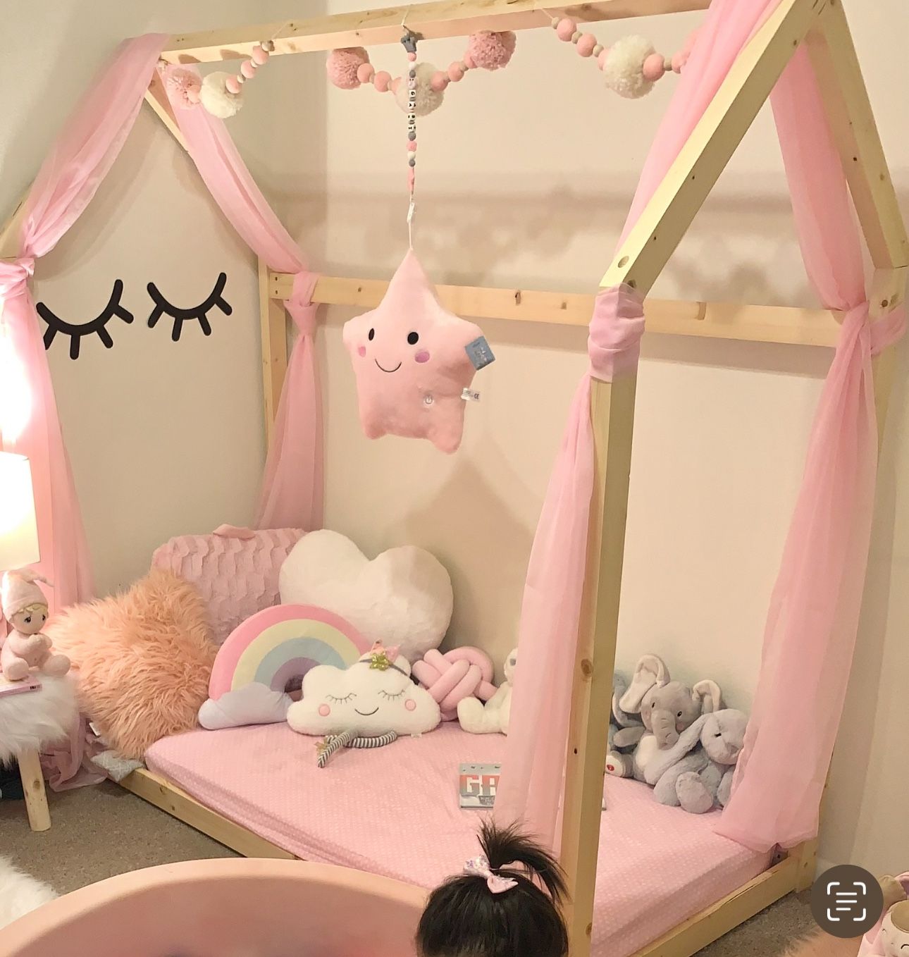 Wooden Toddler House Bed 