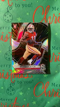 2020 49ers BRANDON AIYUK SPECTRA PRIZM ROOKIE CARD SP. 49/75 SWEET