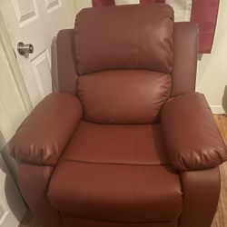 Red Leather Recliner