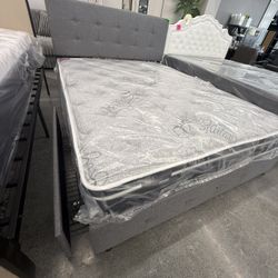 QUEEN  BED FRAME WITH STORAGE 
