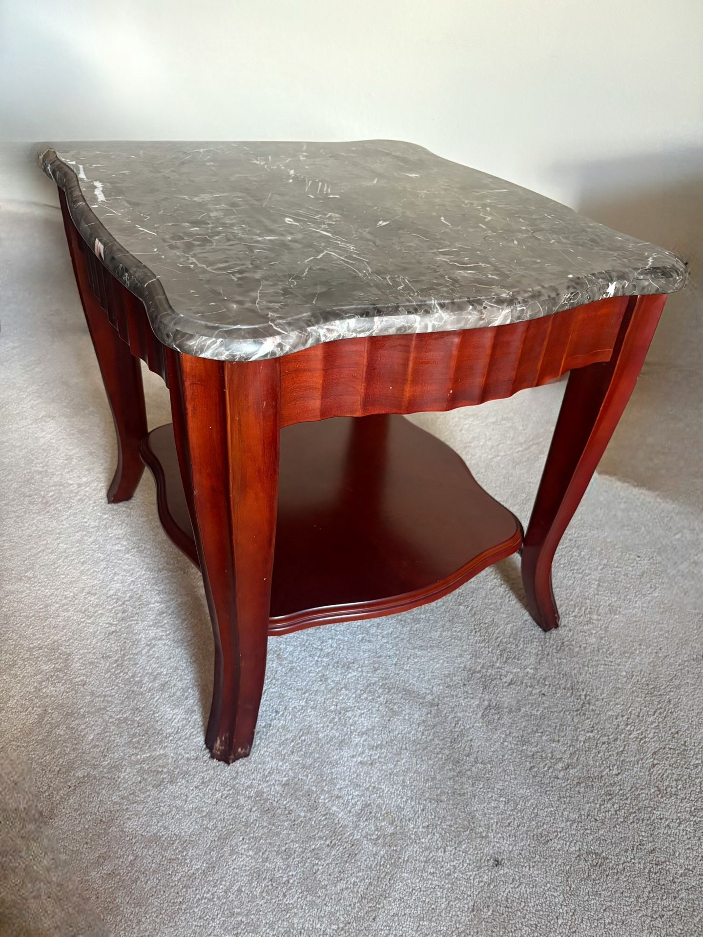 Wooden Marble Top Coffee Table - NEED GONE ASAP