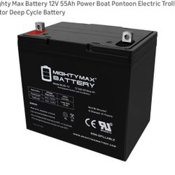 Mighty Max Battery 12V 55Ah (Brand New) Boat/kayak