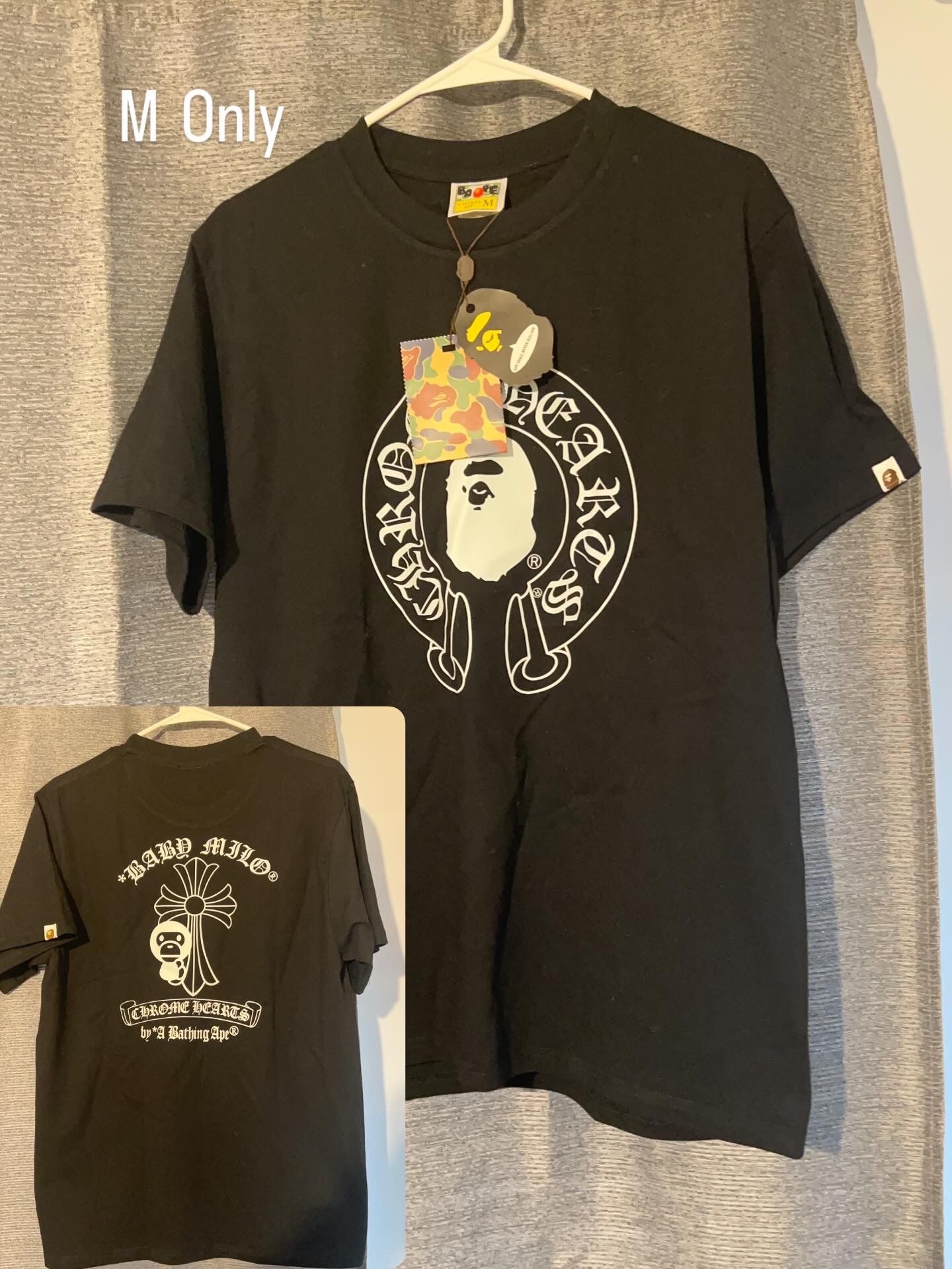 Black Chrome Hearts x Bape Shirt (Size M)