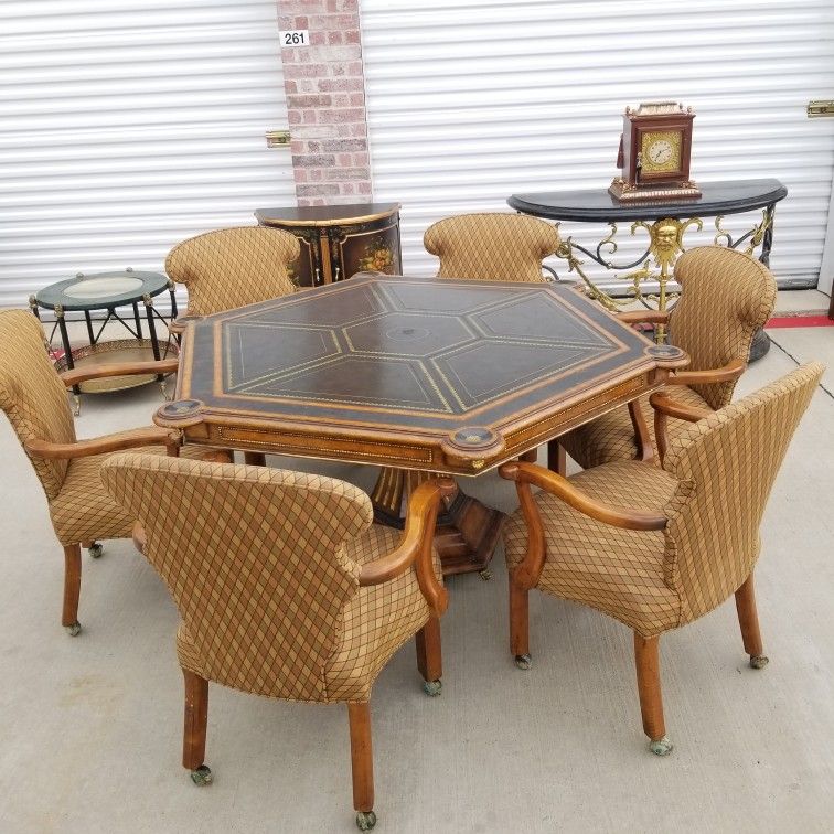 Maitland-Smith Hepplewhite styled upholstered Armchairs set of 6