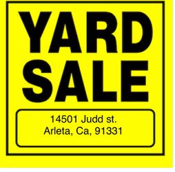 YARD SALE!!!