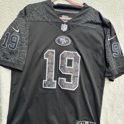 Men's Nike Deebo Samuel Black San Francisco 49ers RFLCTV Limited Jersey Medium