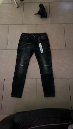 purple jeans