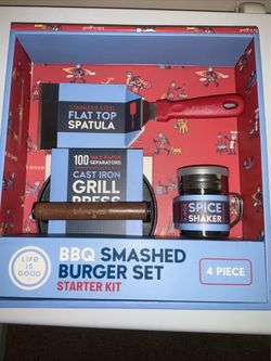 Life is Good BBQ Smashed Burger Starter Kit.