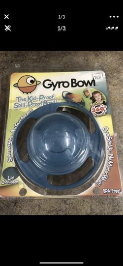 Kids Gyro bowl with lid spill proof good condition