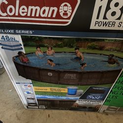 New Pool Coleman 18 X 48 With Cover Stairs Pump Filter Deluxe 2021