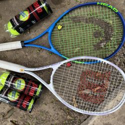 tennis Rackets , Balls Included