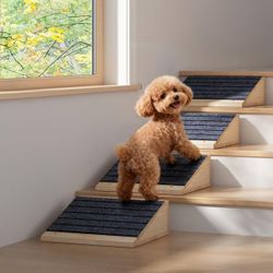 Wooden Pet Stair Steps ( 2 pack )with Non-Slip Surface