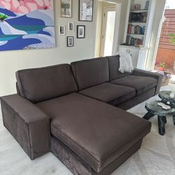 IKEA Kivik Brown Velvet Cover