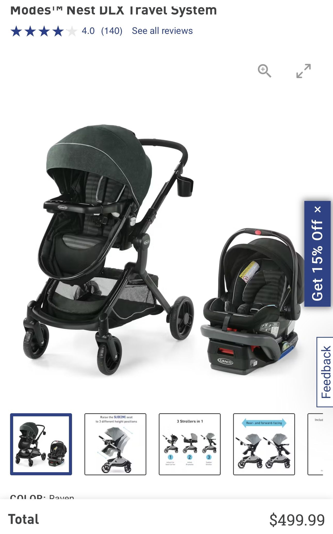 Graco 3 In One Stroller