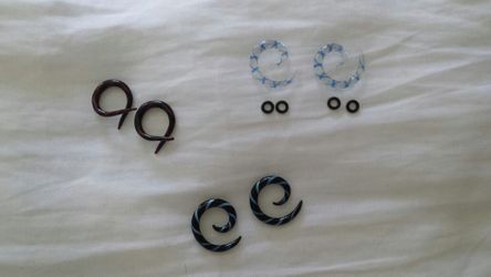 6 gauge glass earrings