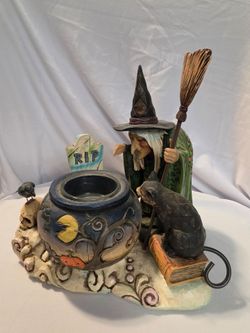 Jim Shore Halloween Witch DECORATIONS  Figurines Mint Condition - RARE!