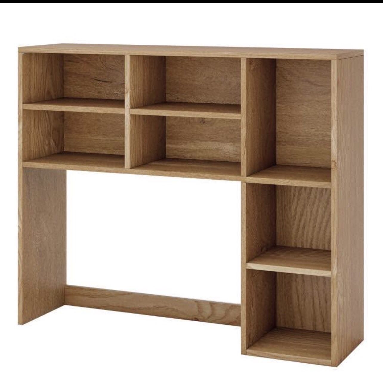 Desktop Bookshelf With 7 Open Cubes And 3 Adjustable Shelves