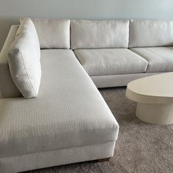 USA Made Sectional 104/85” Cream Gently Used