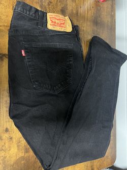 501 Mens Levi Black Jeans Size 40 X 32