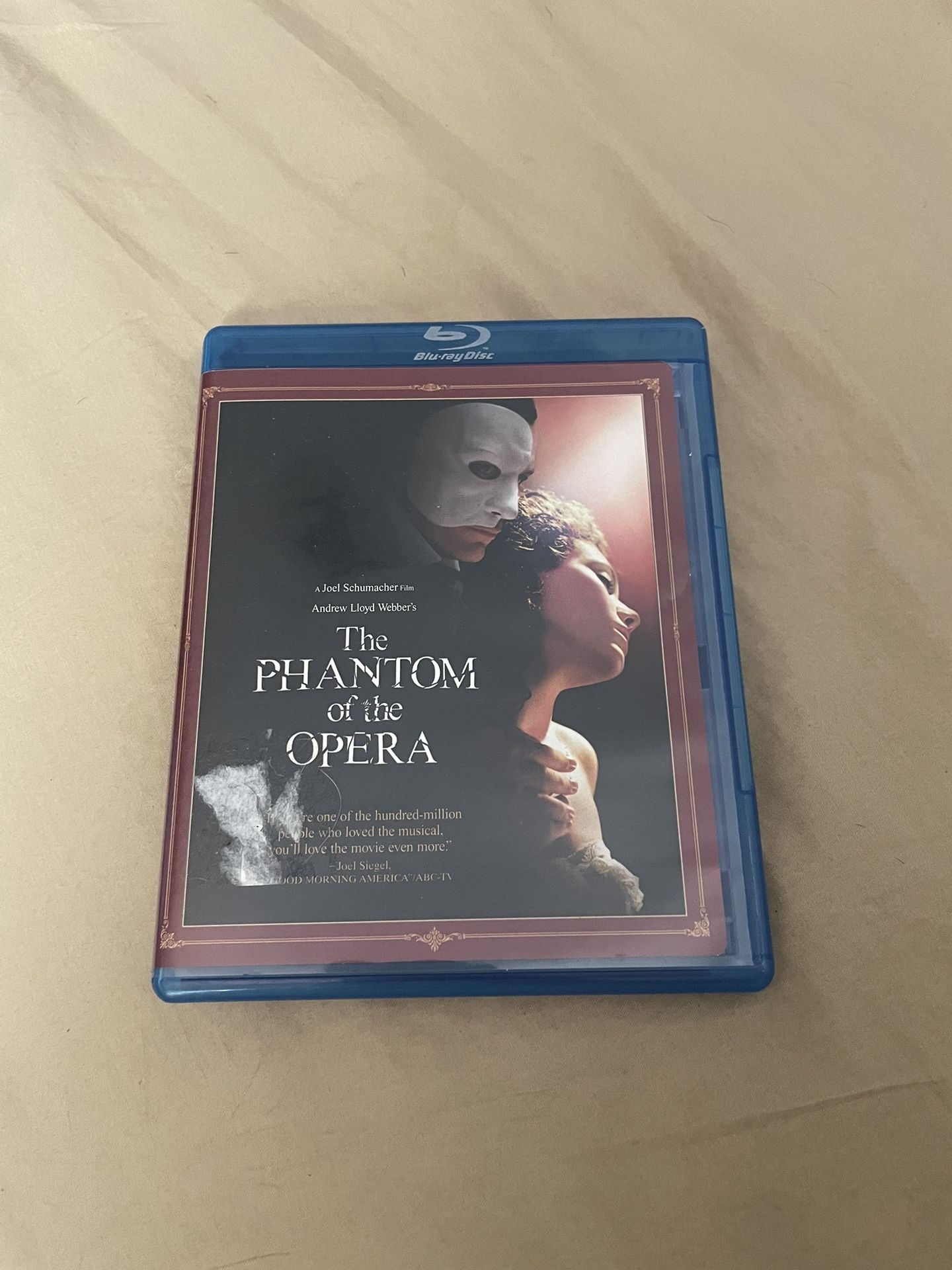 The Phantom of the Opera Blu Ray DVD