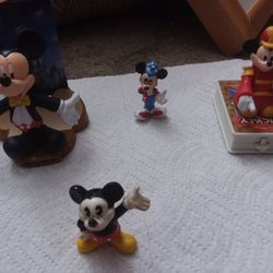 Mickey Mouse Figurines Miscellaneous Lot Of 5 $11 OBO