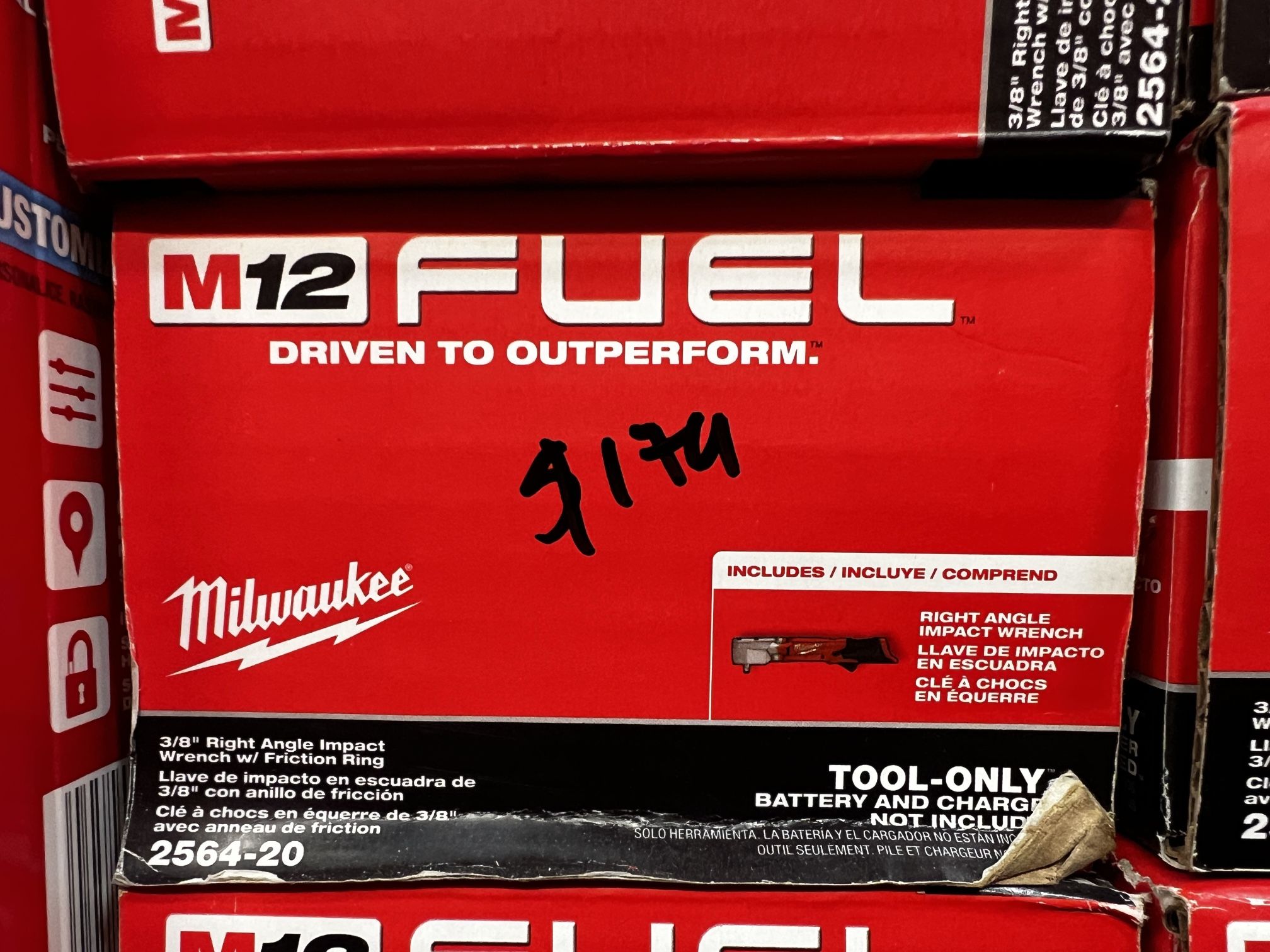 Milwaukee M12 Fuel 3/8” Right Angle Impact Wrench W Friction Ring Tool Only