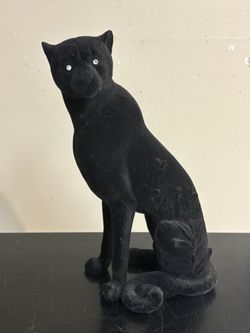 Black Velvet Cat With Bling Eyes 12”