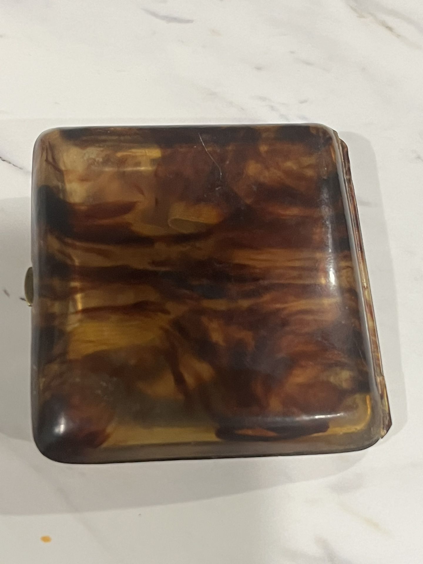 Vintage Faux Shell Bakelite Cigarette Case