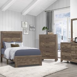 Concho  Bedroom Set🍀 4-Piece Queen or King Dresser,Mirror,Nightstand 💫Finance Available
