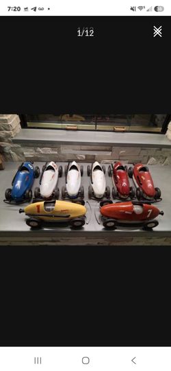 L@@K!- VINTAGE 1940'S LOT OF EIGHT ( x8 ) "WOODETTE TORNADO AIR DRIVEN RACERS". SUPER RARE BUNDLE!!...asking 1100.00 FIRM!