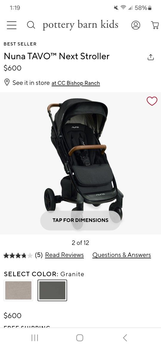 Nuna Tavo Next Stroller-Black