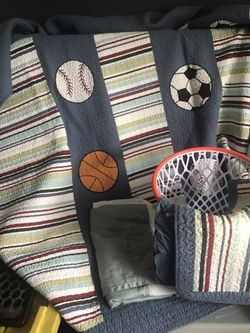 Sports Theme Quilt Bedding Set Twin