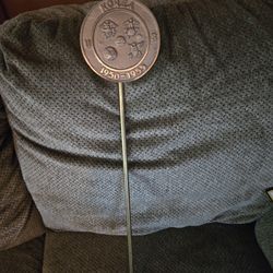 Vintage Metal Korean War Grave Marker