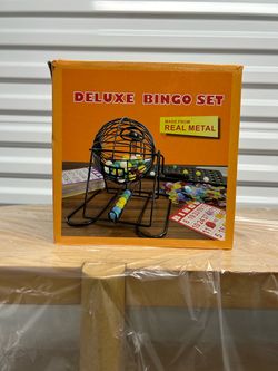 Deluxe Bingo Set with Metal Cage