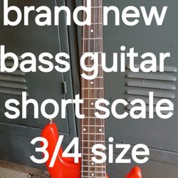 Brand New 3/4 Sized Short Scale Bass Guitar 