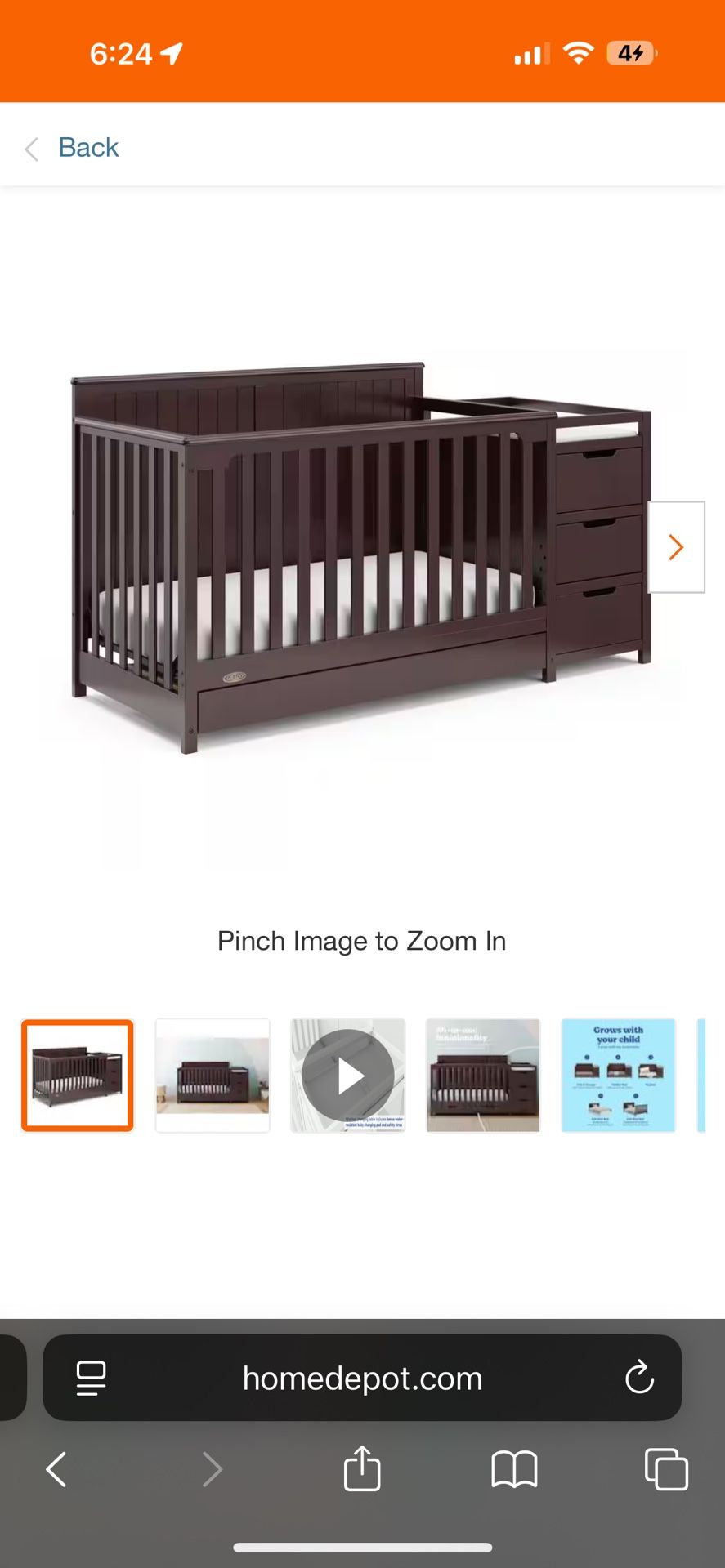 Graco Hadley 5 In 1 Crib With Mattress 