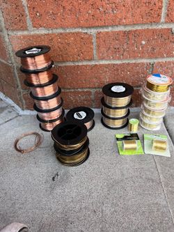 Large Rio Grande Jewelry Wire Lot – Copper, Red Brass & Jeweler’s Bronze Spools