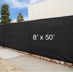 FENCE SCREEN 8 x 50 Privacy Screen  - BLACK 8x50