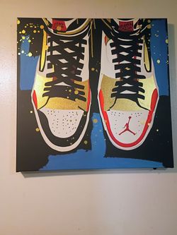 Nike and Jordans paintings