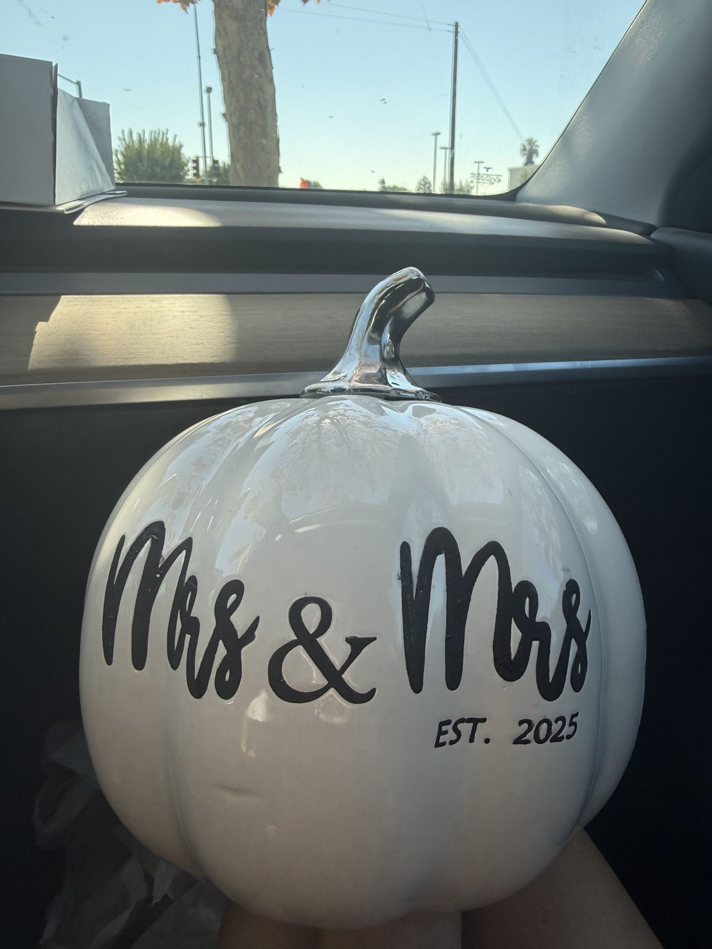 Mrs & Mrs Fall Pumpkin Decor