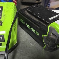 40V 4.0AH Greenworks Battery And Charger